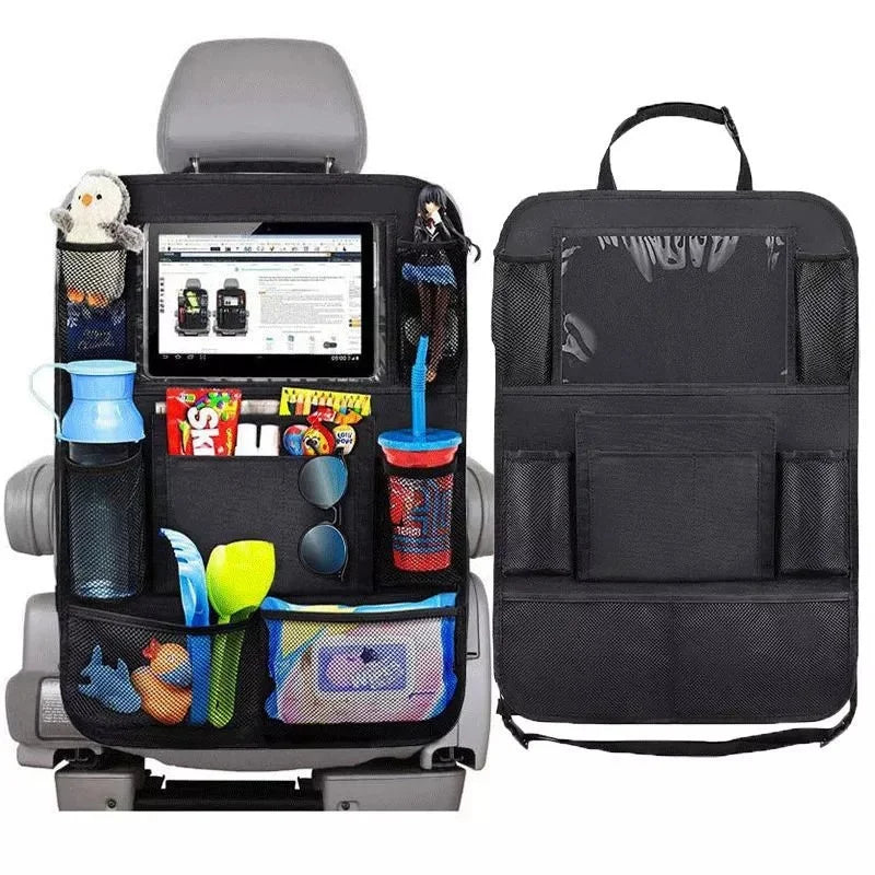 Back Seat Car Organizer with Tablet Holder and Storage Pockets for Travel