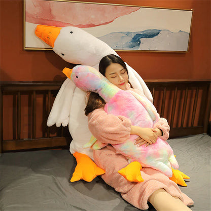 Large Duck Plush Toy - Soft and Fluffy Sleep Pillow for Children - Adorable Animal Stuffed Swan Goose Doll Floor Mat