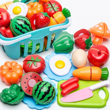 Children's Family Toy Kitchen Baby Fruit Cutting Boy Combination