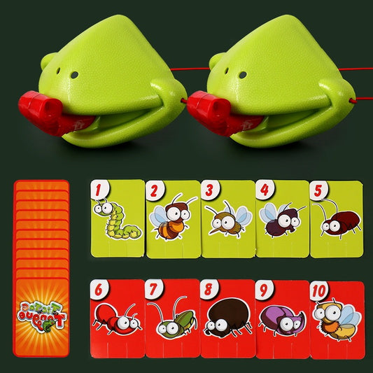 Chameleon Lizard Mask Wagging Tongue Lick Cards Board Game For Children Family Party Toys Funny Desktop Game Toys