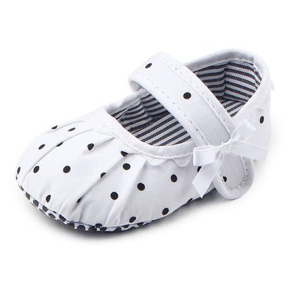 Baby Girl Shoes Cute Polka Dot Princess Kid Anti-slip On Shoes