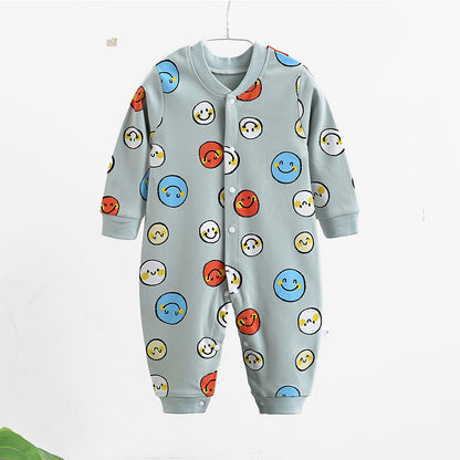 Baby combed cotton jumpsuit