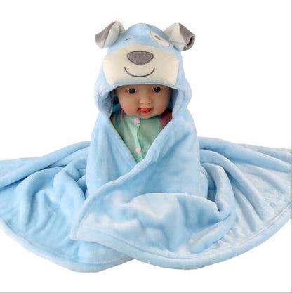 Baby fleece bath towel hooded towels bathrobe