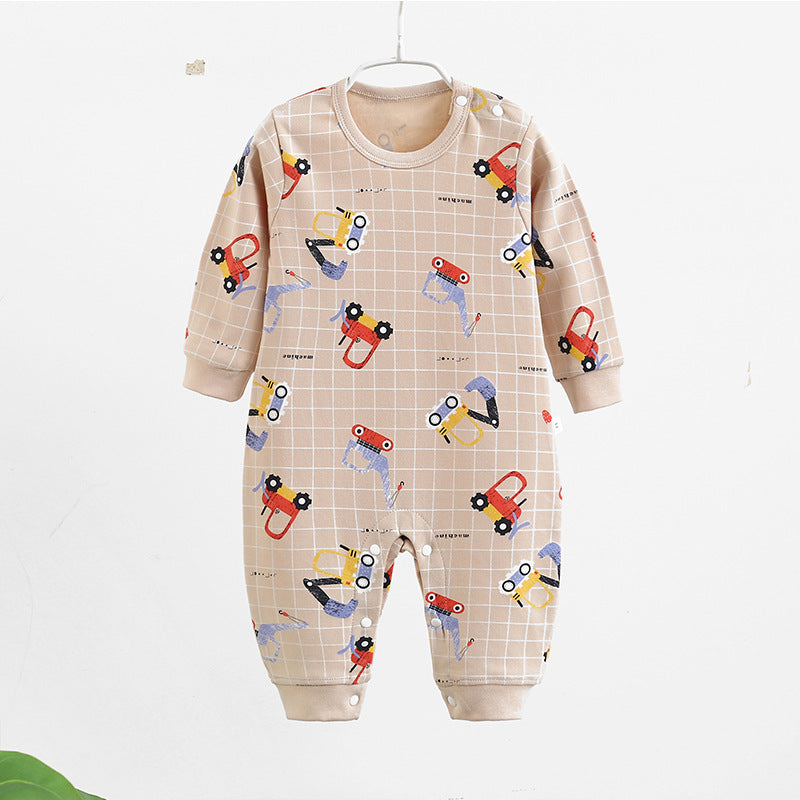 Baby combed cotton jumpsuit