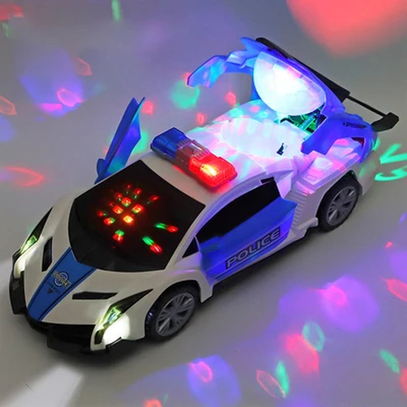 Rotating Electric Police Car Toy - Perfect Christmas or Birthday Gift for Boys and Girls