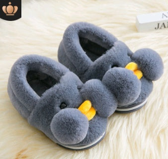 Winter cute cartoon kids cotton shoes for men and women baby shoes small yellow duck cotton slippers children