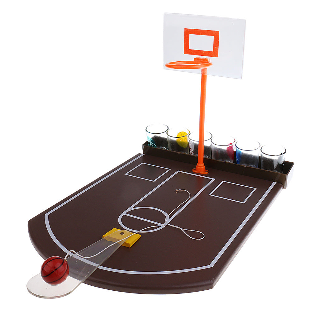 Mini Glass Basketball Table Drinking Game For Family Party Fun