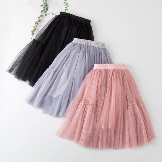 Girls All-match Net Yarn Princess Fluffy Skirt