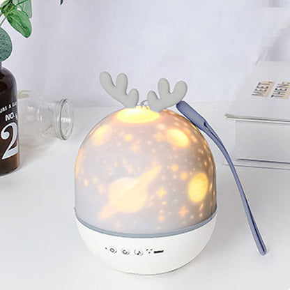 Rabbit Projector Lamp Music Remote Control Rotating Starry Sky Light Creative Bedroom