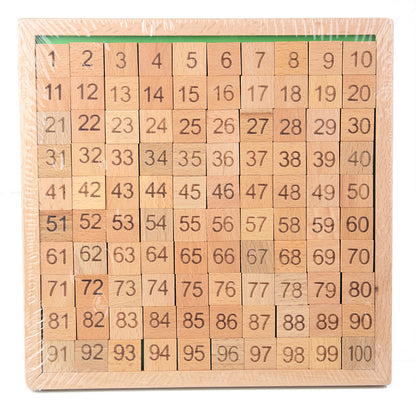 Family Edition Montessori Children'S Number Toys Children'S Math Wooden Montessori 1-100 Number Continuous Board