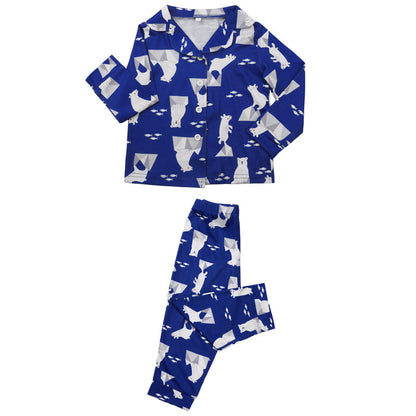 Home Furnishing Suit Casual Printing Two-Piece Pajamas Parent-Child Wear