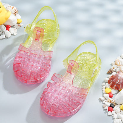 New Summer Children's Princess Children's Soft-Soled Baby Baotou Princess Shoes