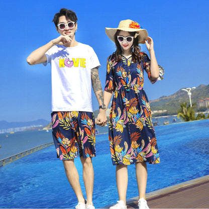 Summer Family Matching Outfit Mother and Daughter Dresses Daddy and Son T-shirt Short Pants Family look Clothes Set