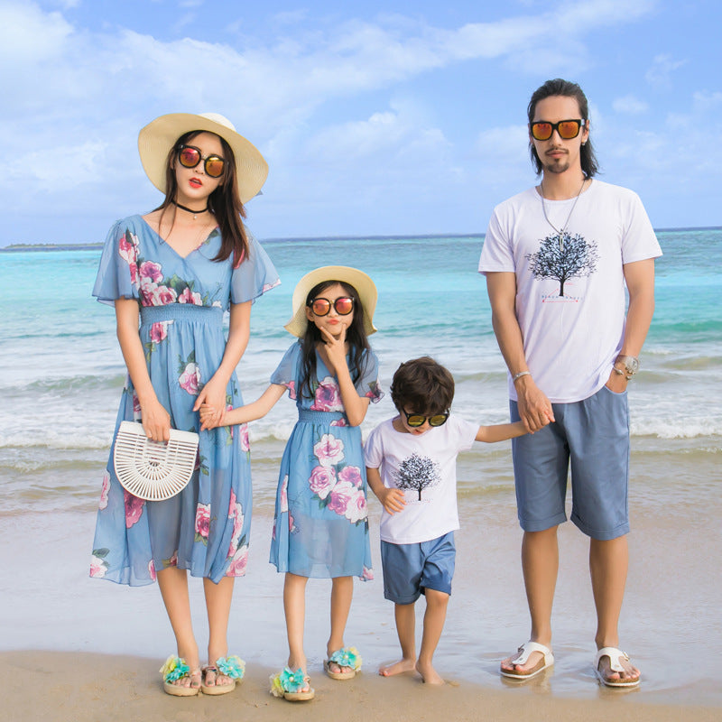 Family Of Three And Four Mother And Daughter Skirt Mother And Child Suit