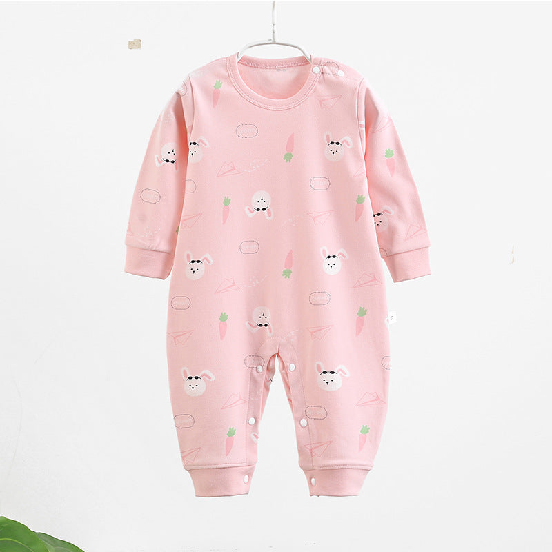 Baby combed cotton jumpsuit