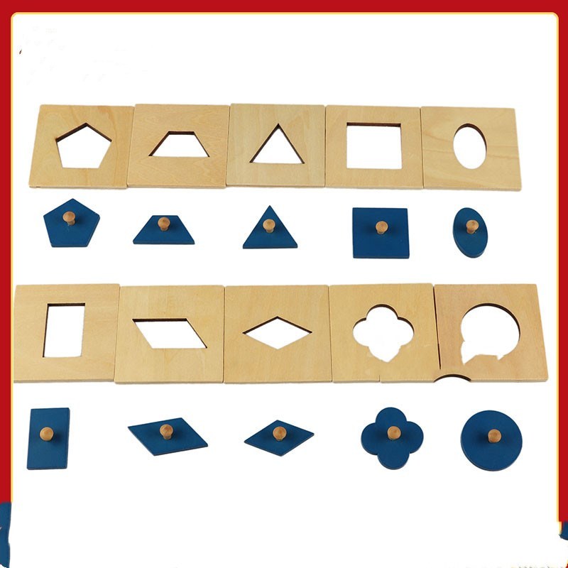 Toy Family Set Geometric Figure Panel Puzzle Teaching Aid