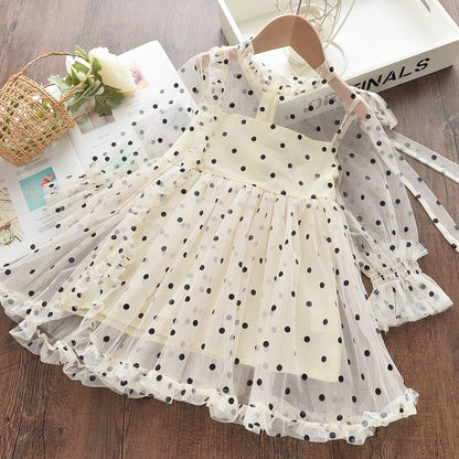 Girl's Dress Polka-Dot Gauze Skirt