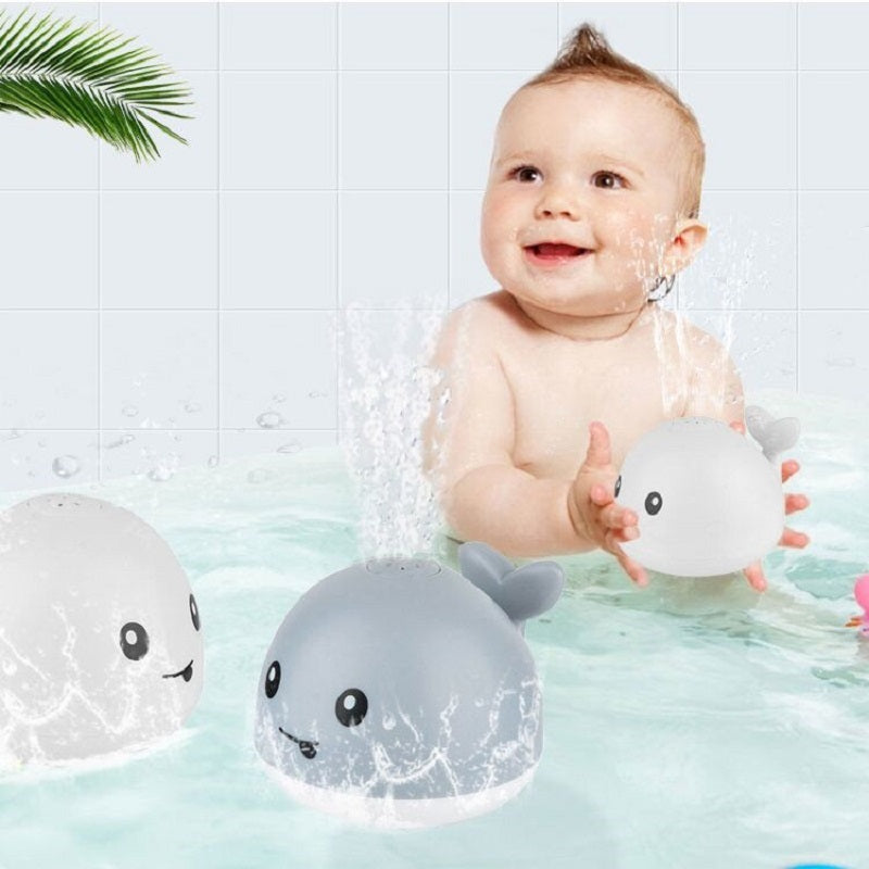 New Baby Bathroom Bath Electric Induction Whale Spray Small Toy