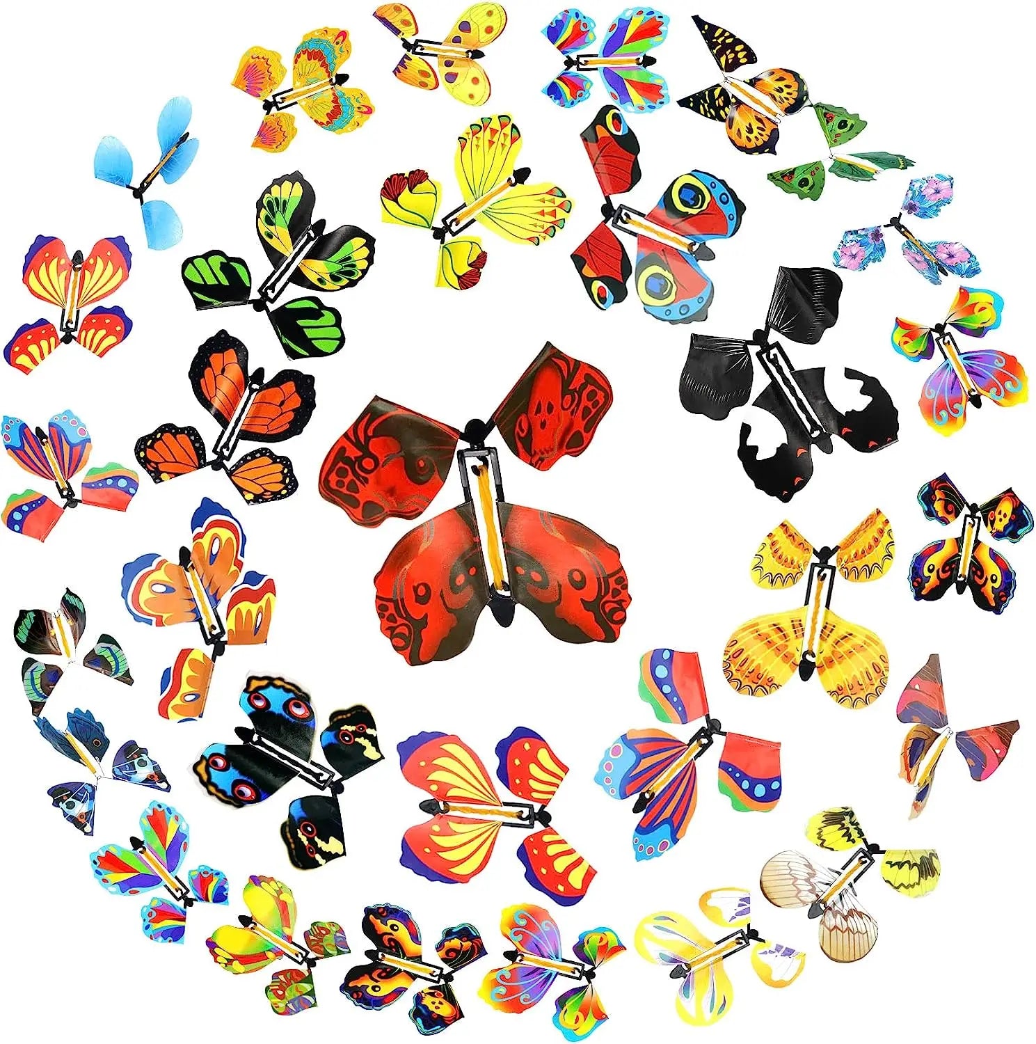 "Set of 10 Magic Flying Butterfly Wind-Up Toys for Wedding and Birthday Surprises"