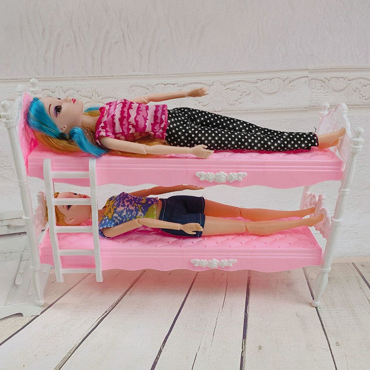 Family Doll Double Bed Children's Toy