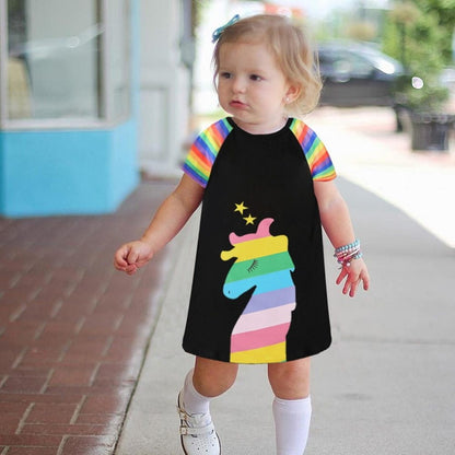 Color letter animal princess dress