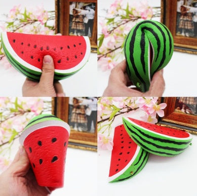 1PC PU Squeeze  Watermelon Fruit Slow Rising Simulation Stress Stretch Kids Toys