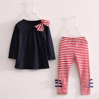 Children's printed long-sleeved casual suit