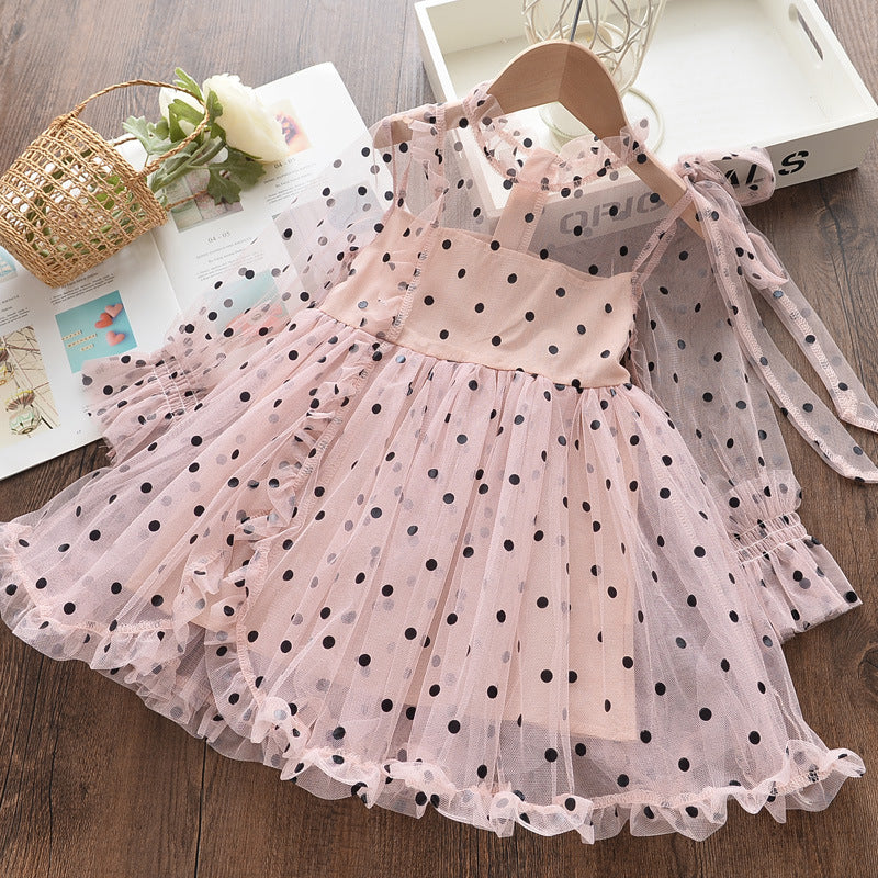 Girl's Dress Polka-Dot Gauze Skirt