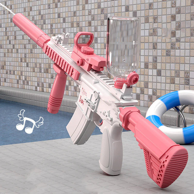 "Rechargeable Electric Water Gun with Long-Range Firing for Summer Parties and Kids"