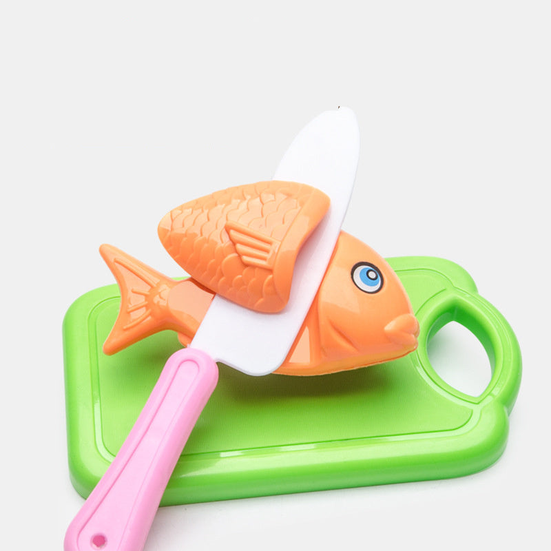 Children's Family Toy Kitchen Baby Fruit Cutting Boy Combination