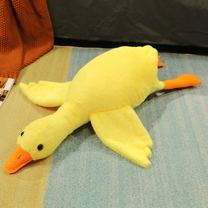 Large Duck Plush Toy - Soft and Fluffy Sleep Pillow for Children - Adorable Animal Stuffed Swan Goose Doll Floor Mat