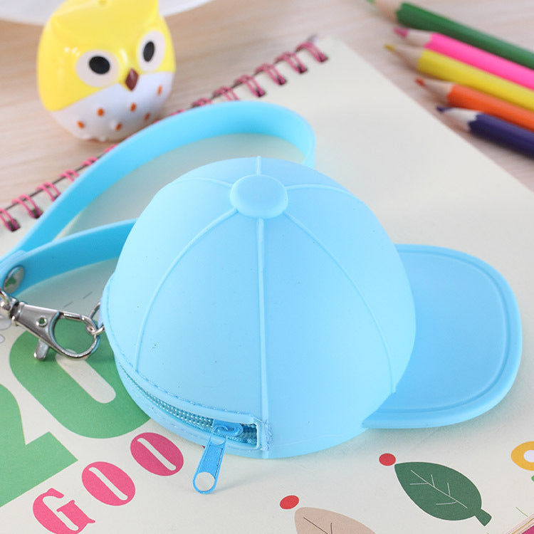 Cute Cartoon Candy Color Hat Silicone Coin Purse