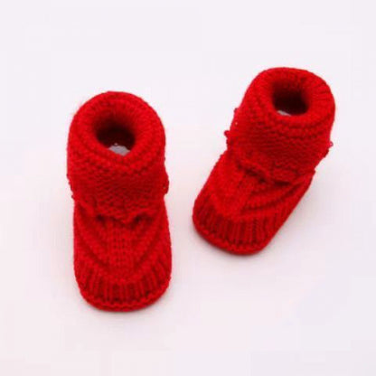 Male and female Babies Handmade Knitted Wool Soft Bottom Babies