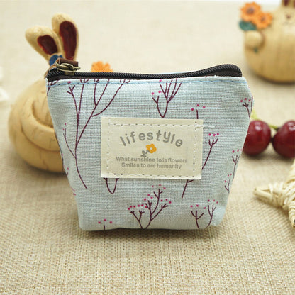 Korean version of fashion new Zakka mini and small zero purse lovely cartoon printing key package coin package wholesale T