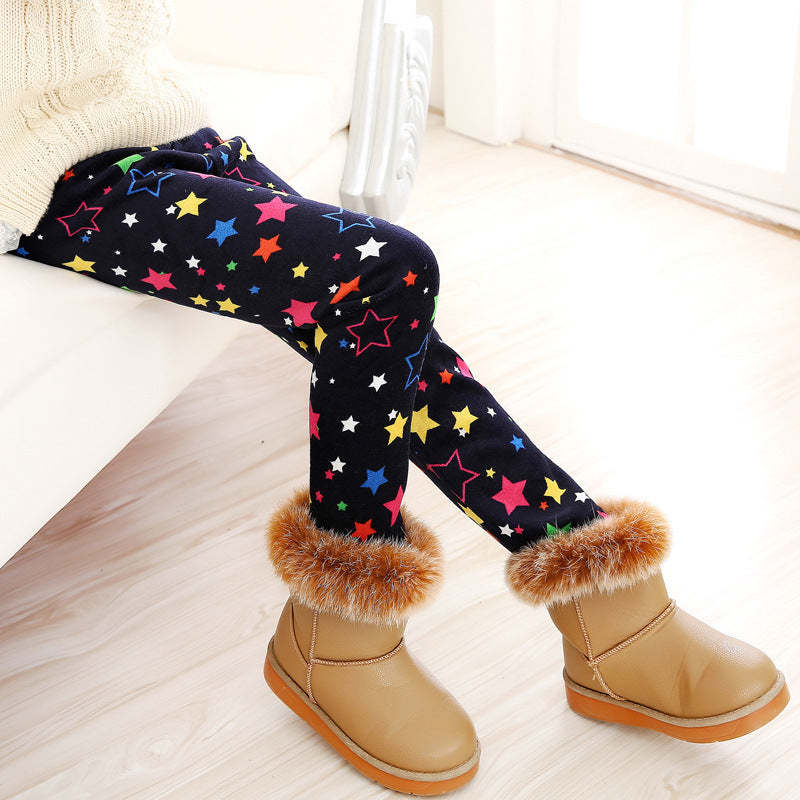 Girls' warm leggings