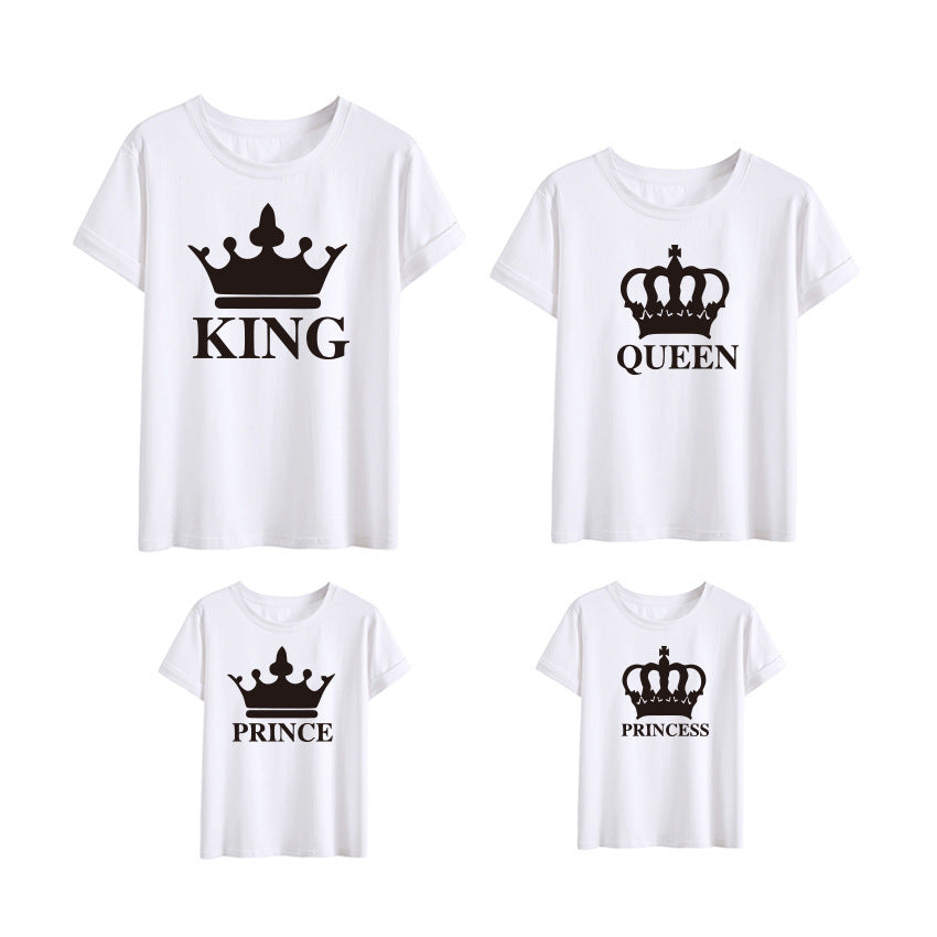 Crown King Family Wear Summer New Short-Sleeved T-Shirt Family Wear