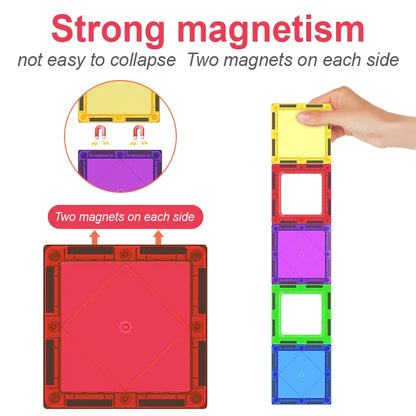 Professional title: "Educational Magnetic Building Block Set for Kids - DIY Model Designer Construction Toy Tiles, Ideal Montessori Gift"