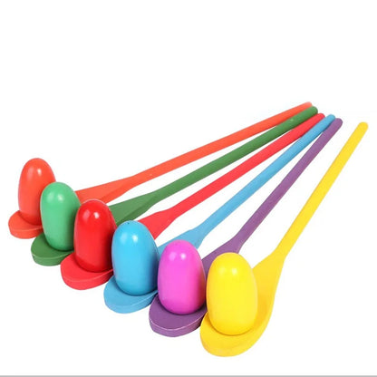 "Set of 6 Balance Spoons for Parent-Child Sensory Training and Outdoor Early Education Sports Game"