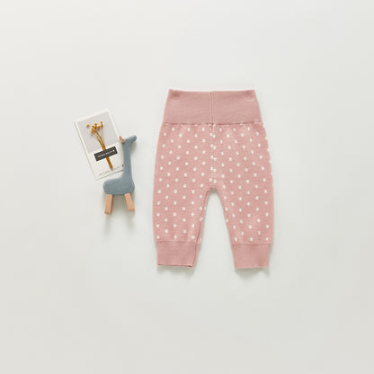 Children's Cotton Knitted Wool Polka Dot Pants