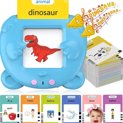 Talking Flash Cards Early Educational Toys Baby Boys Girls Preschool Learning Reading Machine Interactive Gift