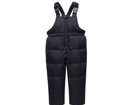 New children's sling down jacket two-piece sling down pants boys warm outer suit