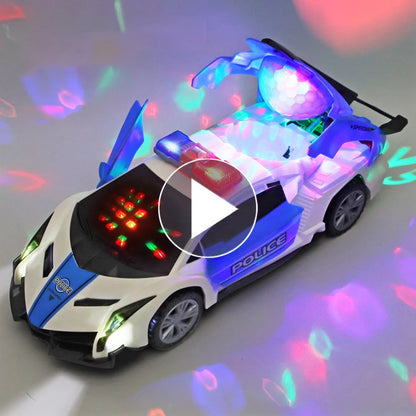 Rotating Electric Police Car Toy - Perfect Christmas or Birthday Gift for Boys and Girls