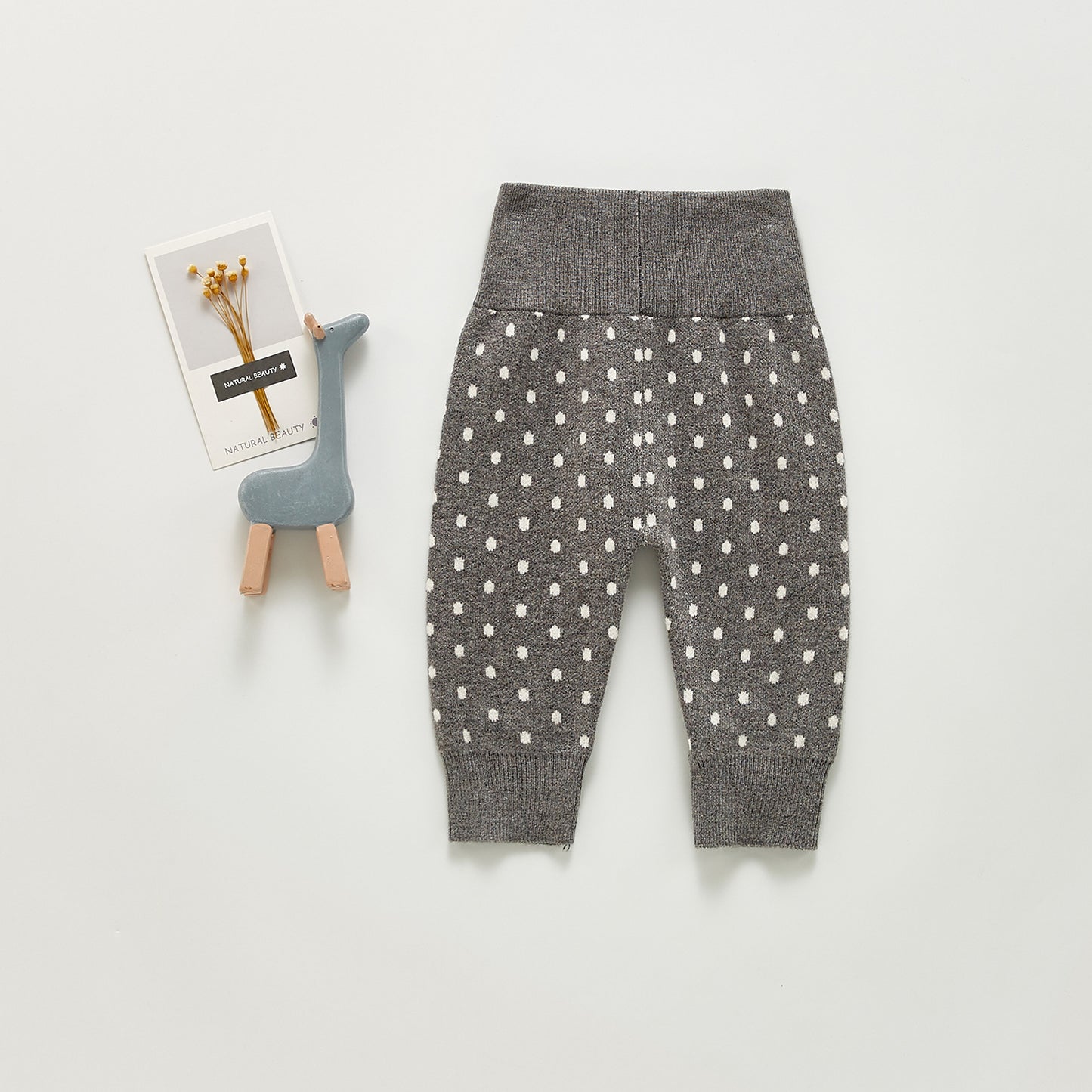 Children's Cotton Knitted Wool Polka Dot Pants