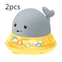 New Baby Bathroom Bath Electric Induction Whale Spray Small Toy