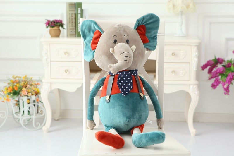 Clown outfit cool family elephant mouse rabbit bear plush doll