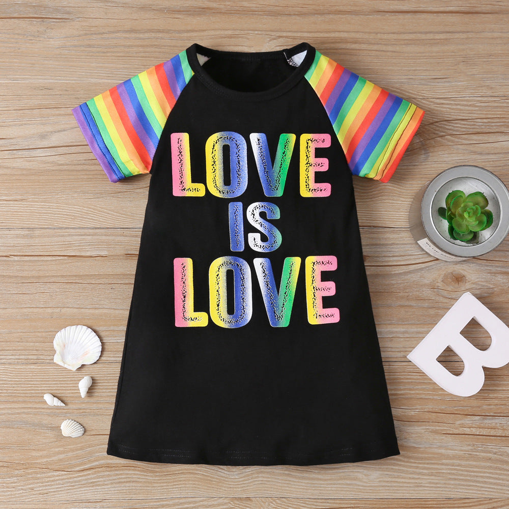 Color letter animal princess dress