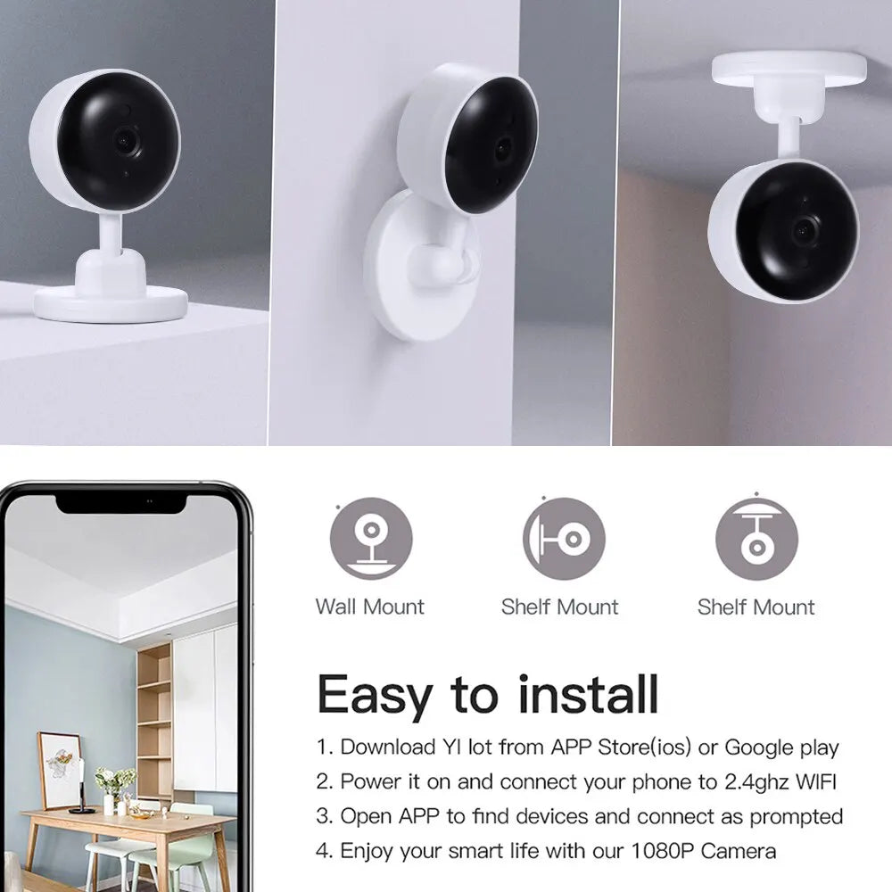 Professional title: "Tuya Smart Wifi Baby Monitor with 3MP Video Surveillance, Two-Way Audio, Night Vision, and Newborn Security Protection"