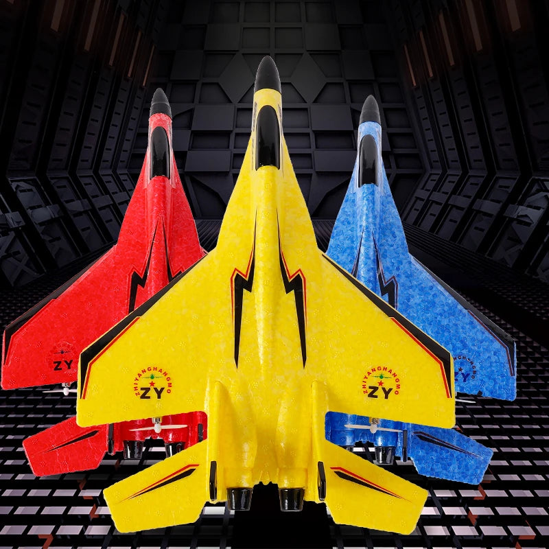 2.4G 2CH Glider RC Airplane P320 Fixed Wing Fighter Aircraft - Hand Throwing Foam Outdoor Toy for Boys - Ideal Birthday Gift