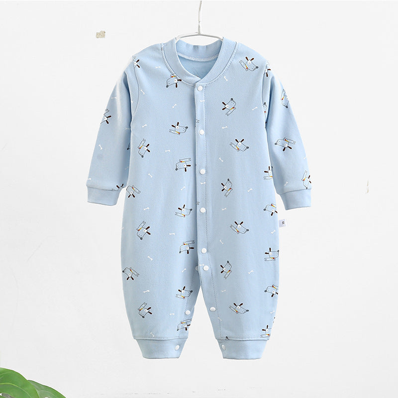 Baby combed cotton jumpsuit