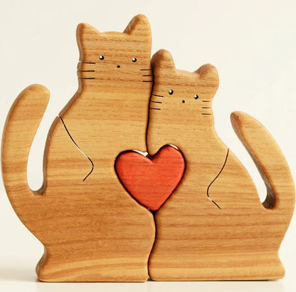 Personalized Animal Small Wooden Board Puzzle Anniversary Handmade Gift For Family